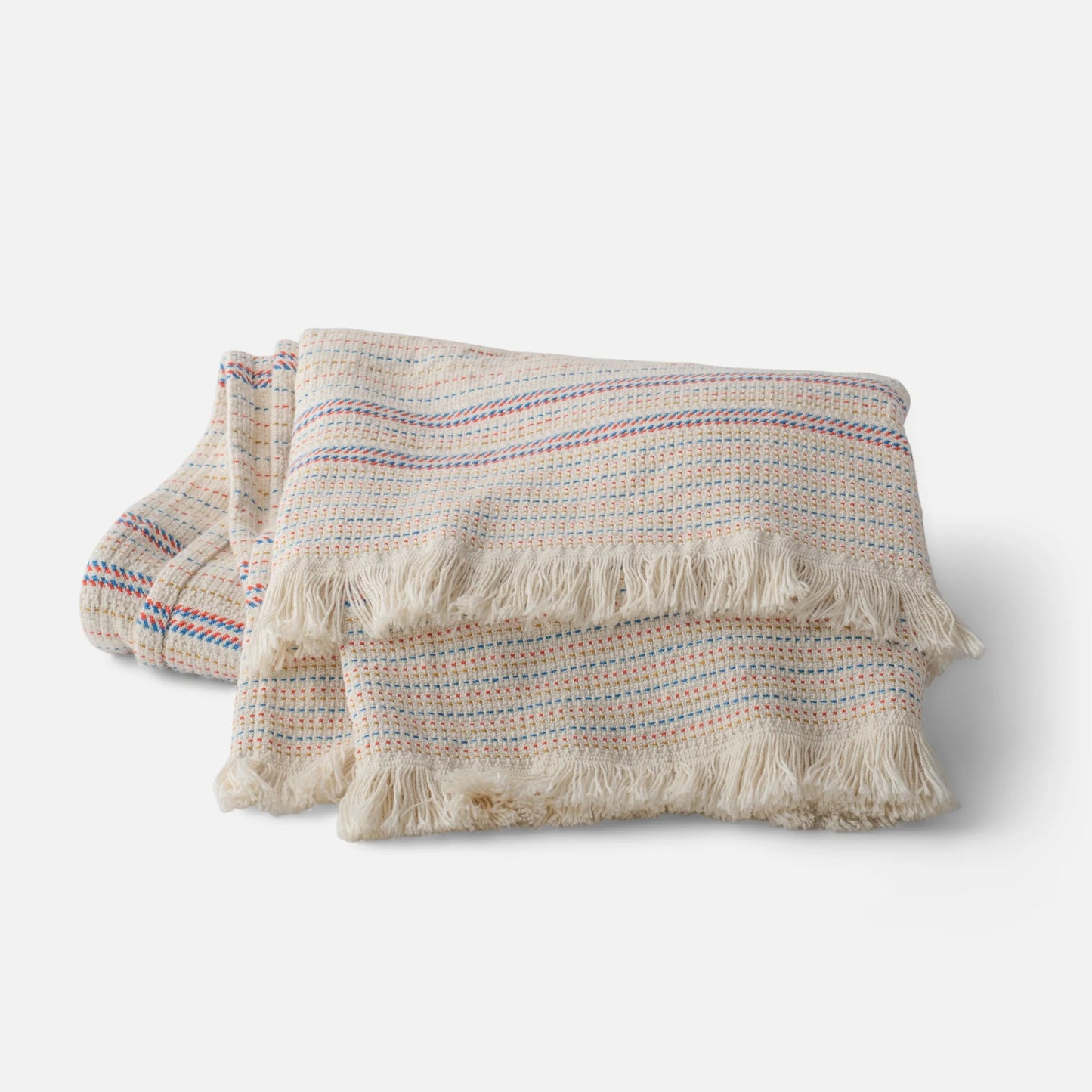 Picnic Striped Cotton Throw Blanket