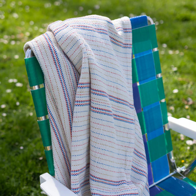 Picnic Striped Cotton Throw Blanket